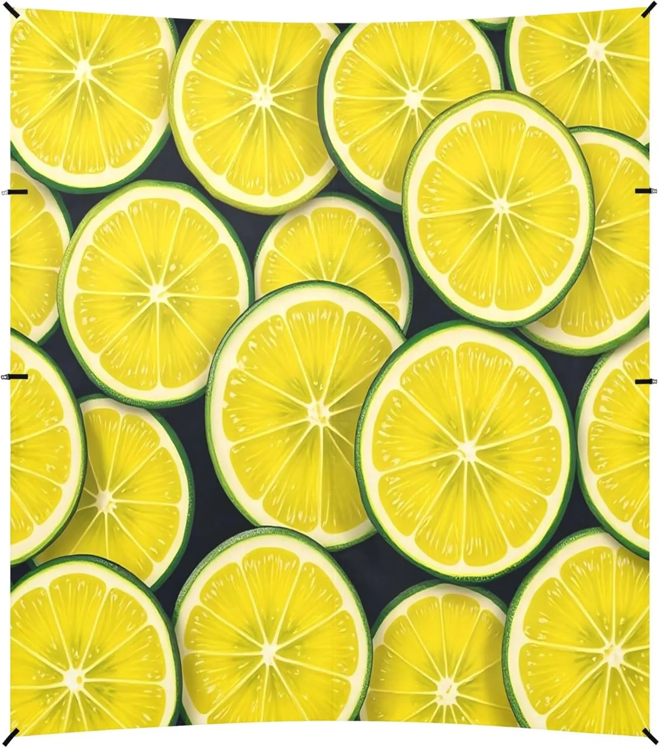 Burbuja Slices of Lime Beach Canopy Windproof Beach Tent Sun Shade with 4 Sandbags & Sand Shovel, Portable Sun Shelter for Family Camping Picnic