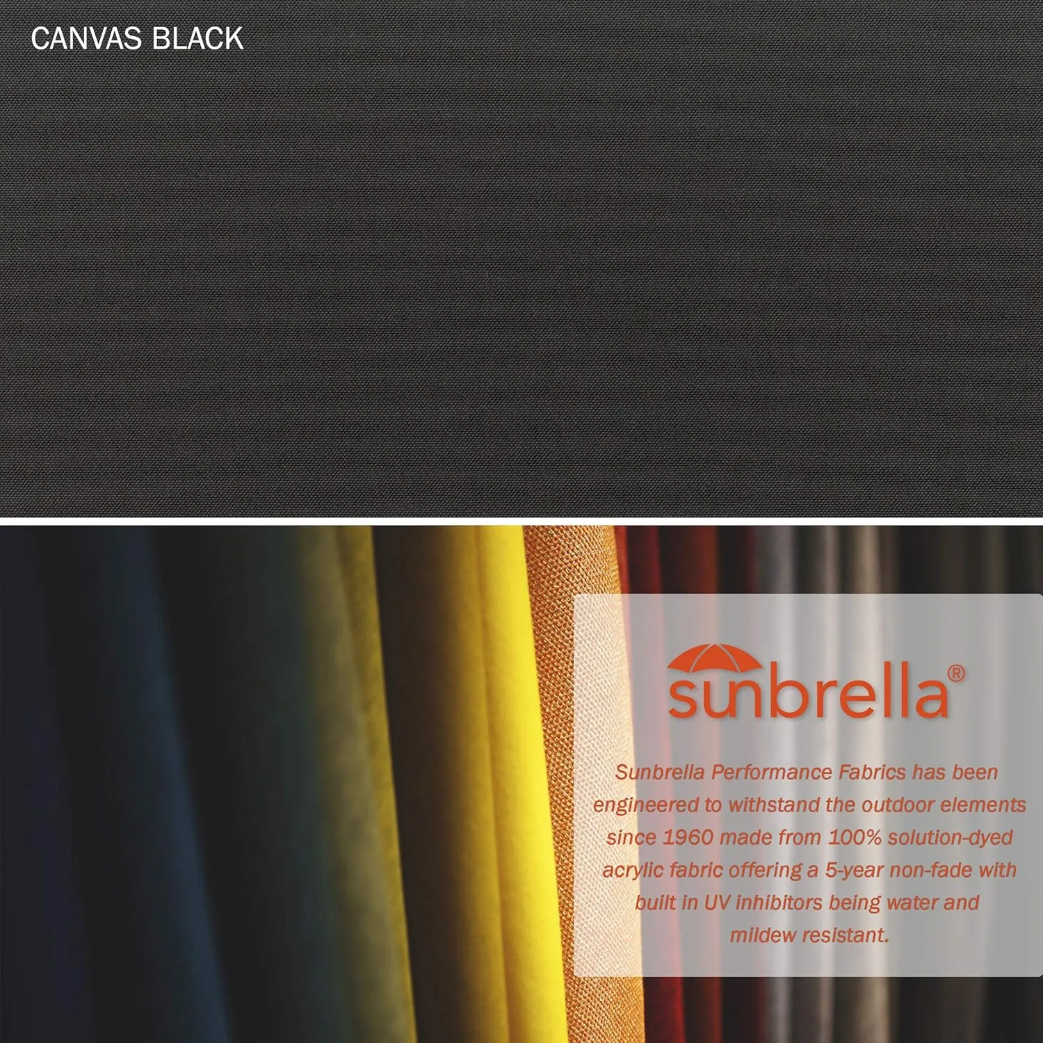 California Umbrella 6' Round Aluminum Market Umbrella, Crank Lift, Push Button Tilt, Bronze Pole, Sunbrella Black
