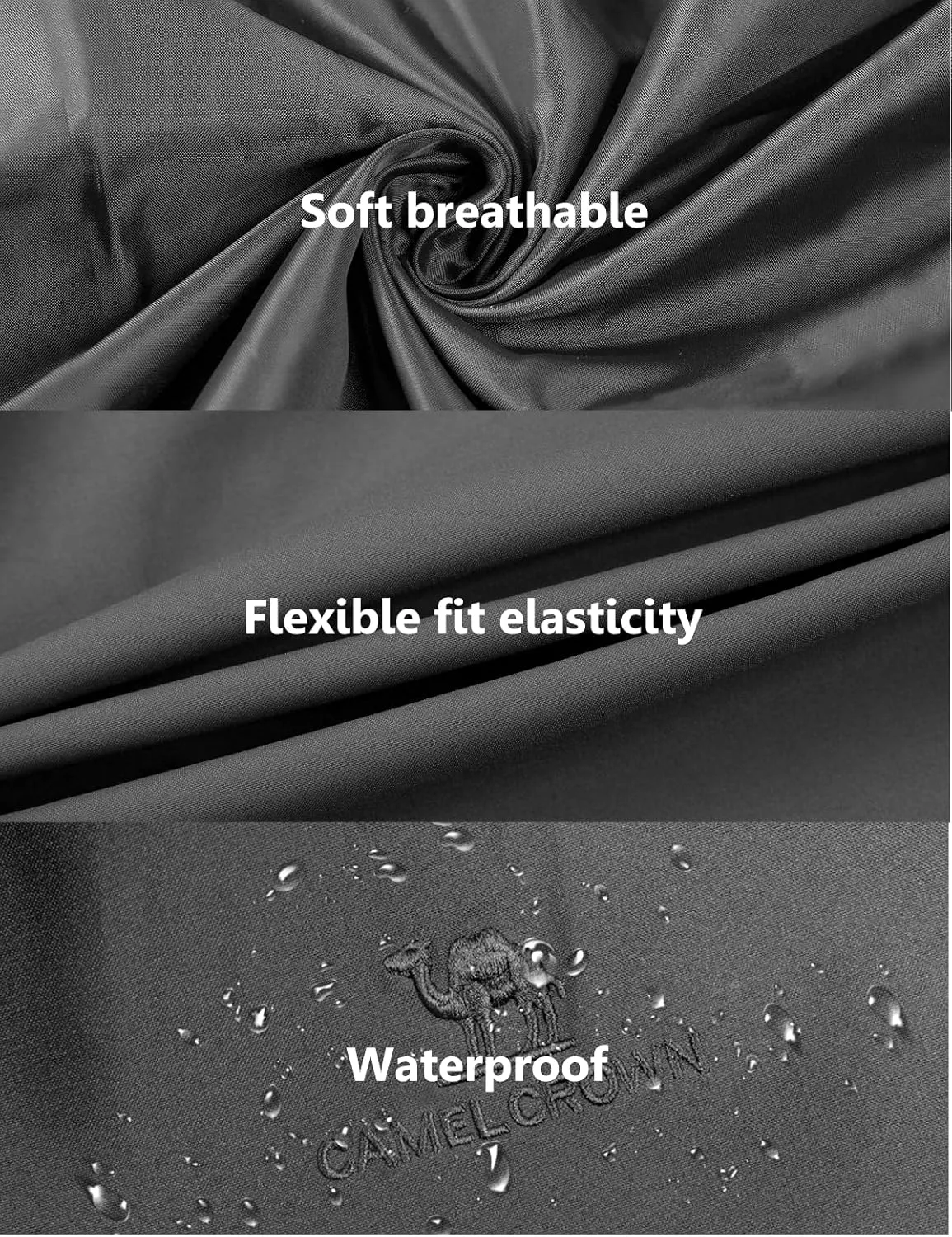 CAMELSPORTS Men Waterproof Softshell Jacket Windbreaker Hooded lightweight Rain Coat for Outdoor Hiking