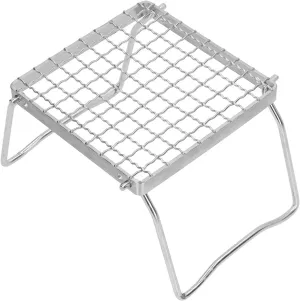 Camp Grill Grate Stainless Steel Portable Grid Stand for Picnic Hiking Camping