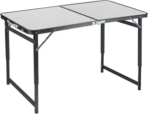 Camp Tables Portable Foldable, Aluminum Dining Table, Adjustable Height, Foldable Table and Chairs for Camping, Picnic, BBQ (Color : D)