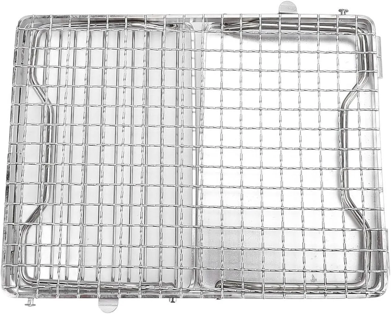 Campfire Grill Portable Anti Shaking Stainless Steel Tri Fold with Storage Bag Camping Grate for Outdoor