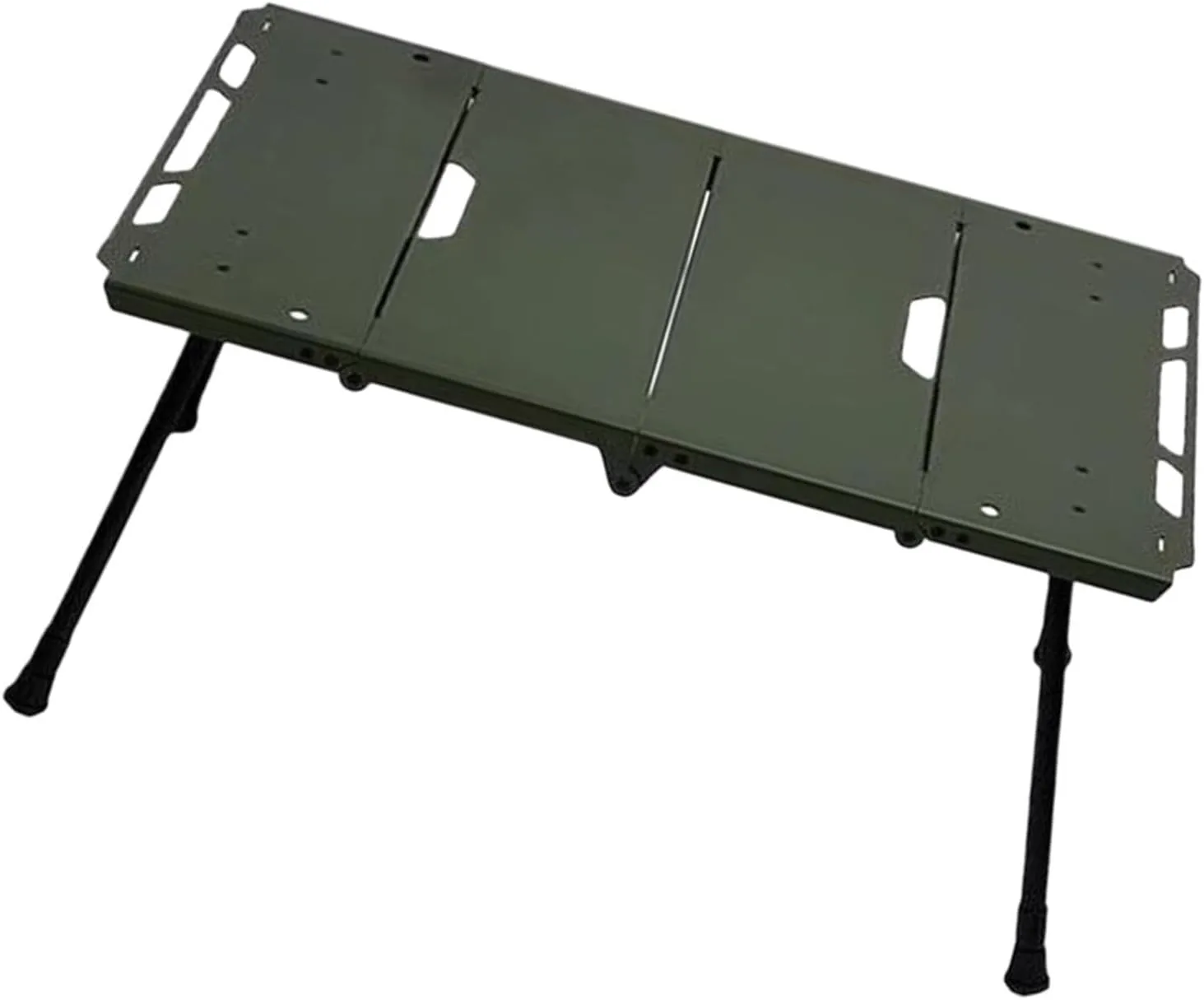 Camping Folding Table with Adjustable Legs Multifunctional Sturdy Portable Picnic Table Outdoor Desk for Garden Hiking Patio, Green