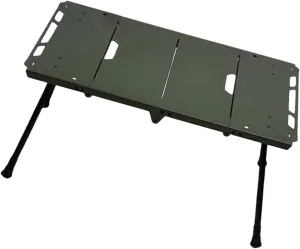 Camping Folding Table with Adjustable Legs Multifunctional Sturdy Portable Picnic Table Outdoor Desk for Garden Hiking Patio, Green