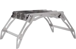 Camping Grills, Stainless Steel Portable Foldable Campfire Charcoal BBQ Grill, Lightweight Fire Pit/#3