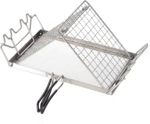 Camping Stainless Steels Toaster Holder Heats Bread Grilling Rack Barbecue Foldable Bread Warmer Grills Rack