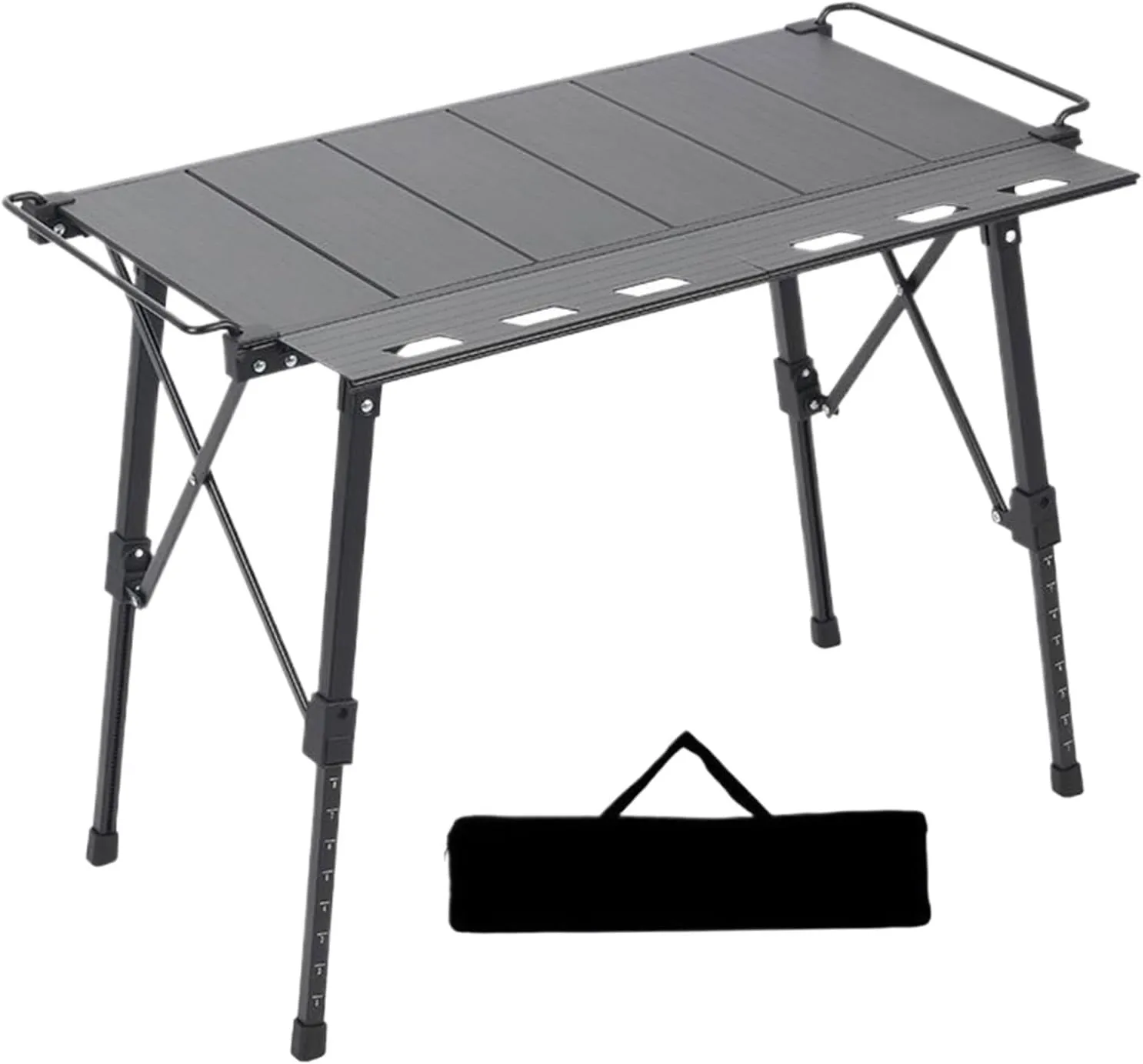 Camping Table - Outdoor Picnic Table | Lightweight Portable Outdoor Camp, Aluminum Alloy Camping Folding, Stable Multifunctional Detachable Furniture for BBQ Trip Backyard Picnic Car