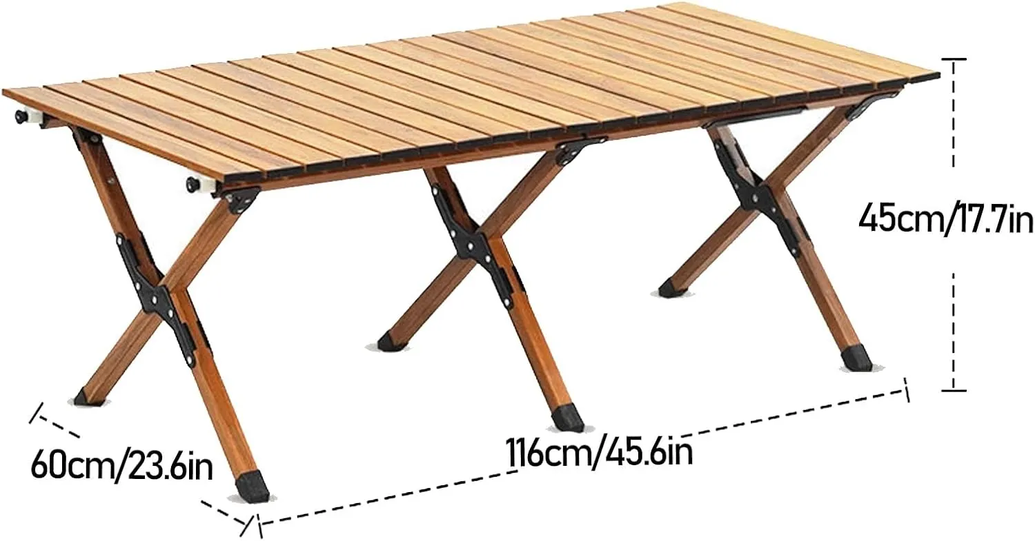 Camping Tables, Outdoor Folding Table, Aluminum Roll-up Camp Table with Carry Bag for Outdoor, Camping, Beach, Backyard, BBQ, Party, Patio, Picnic (Color : A)