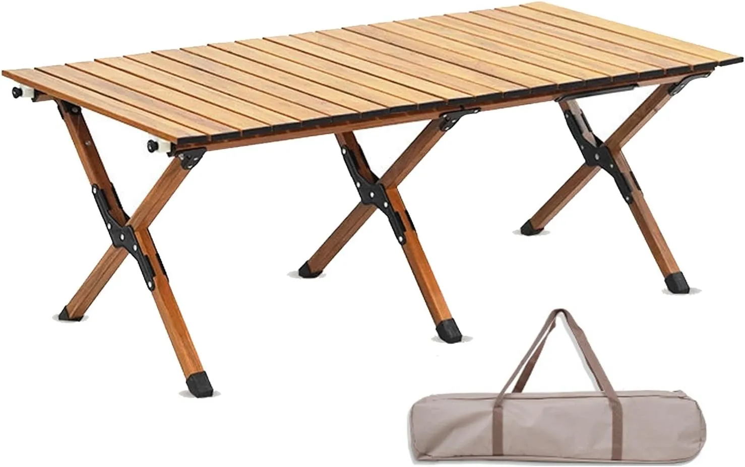 Camping Tables, Outdoor Folding Table, Aluminum Roll-up Camp Table with Carry Bag for Outdoor, Camping, Beach, Backyard, BBQ, Party, Patio, Picnic (Color : A)