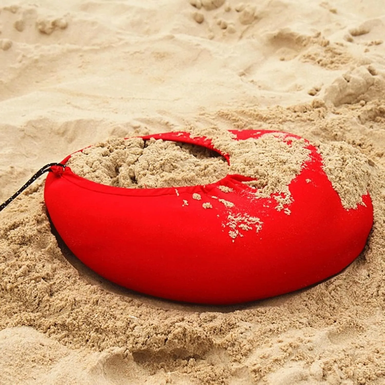 Camping Tent HOT Sea Beach CampingTent Tarp Sunshade Inflatable Shelter Canopy Sand Anchor Carry Bag Canopy Rain Protect Portable 2 Pole (Red One Size