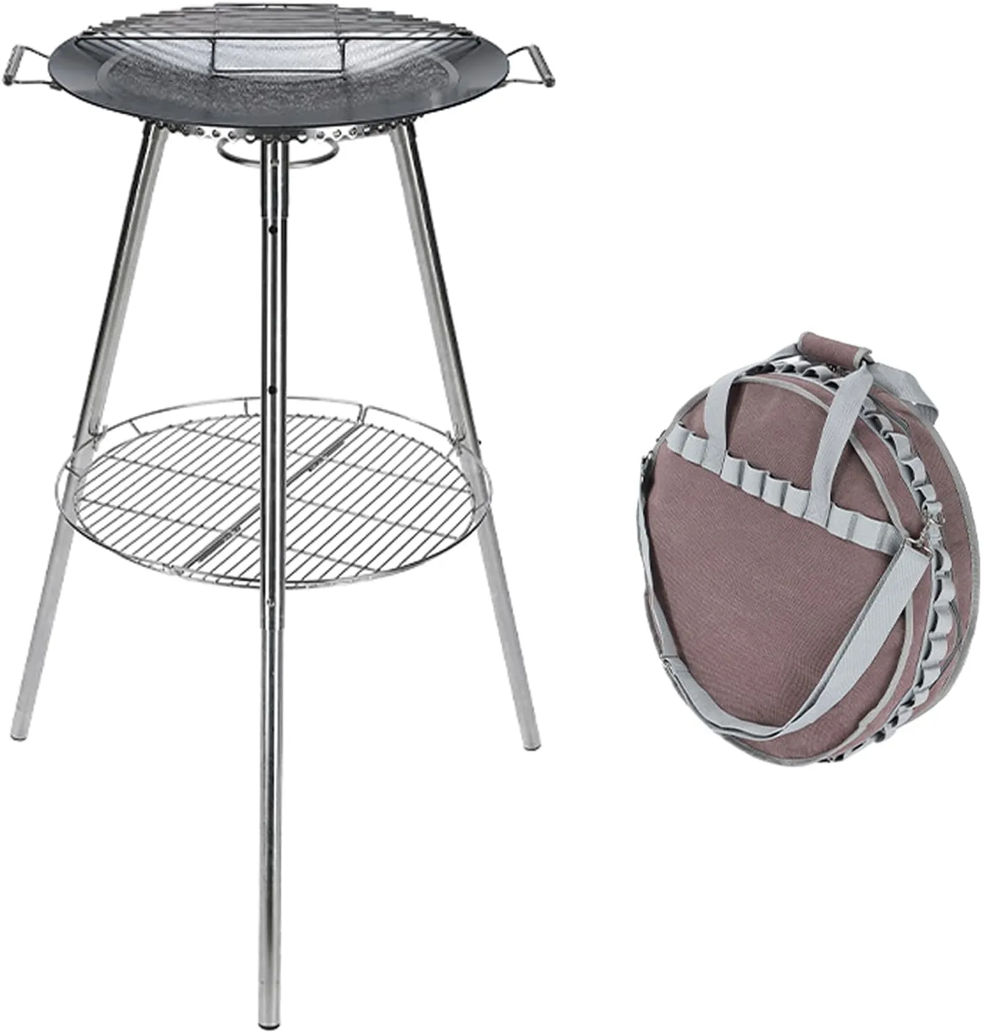 CAMPINGMOON 18 inches BBQ Griddle with Burner Stand Rack Skottle Grill Cooking System Kit GR-900 (Gas Burner not included)