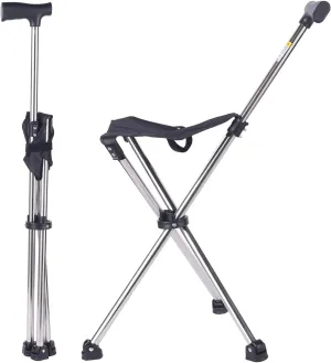 Cane with seat,Walking Stick,Foldable Chair,Hiking Stick,Camping,Hiking,Walking Cane Chair,Walking Stick with seat,Seatable Crutch Stool,Stick Chair（87cm）