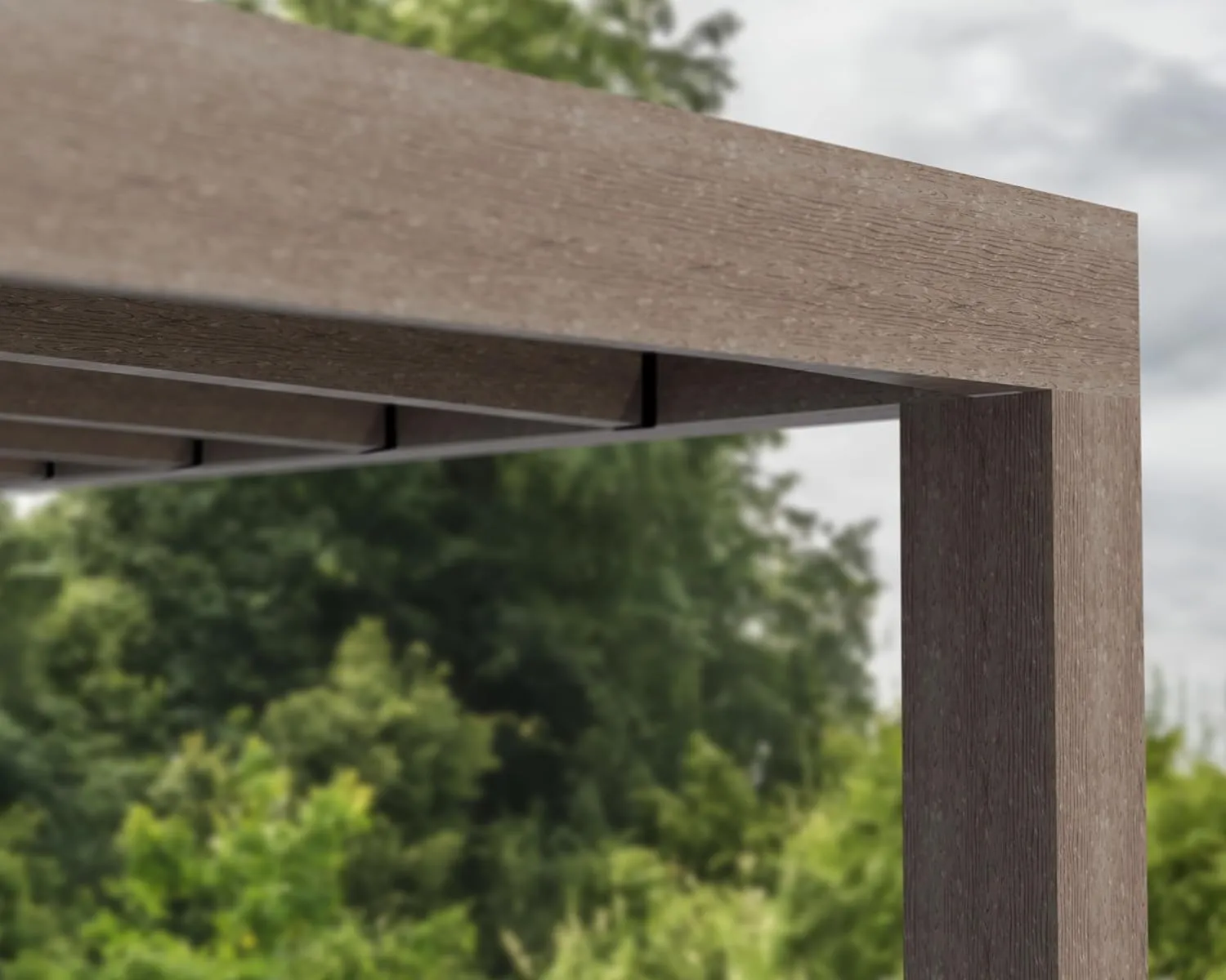 Canopia Helsinki Outdoor Patio Cover Sun Shades, 10' x 11', Brown/Light Gray, Outdoor Canopy with Heat Block Technology and Built-in Gutters, UV Protected, Protects from Rain, Snow, Sun