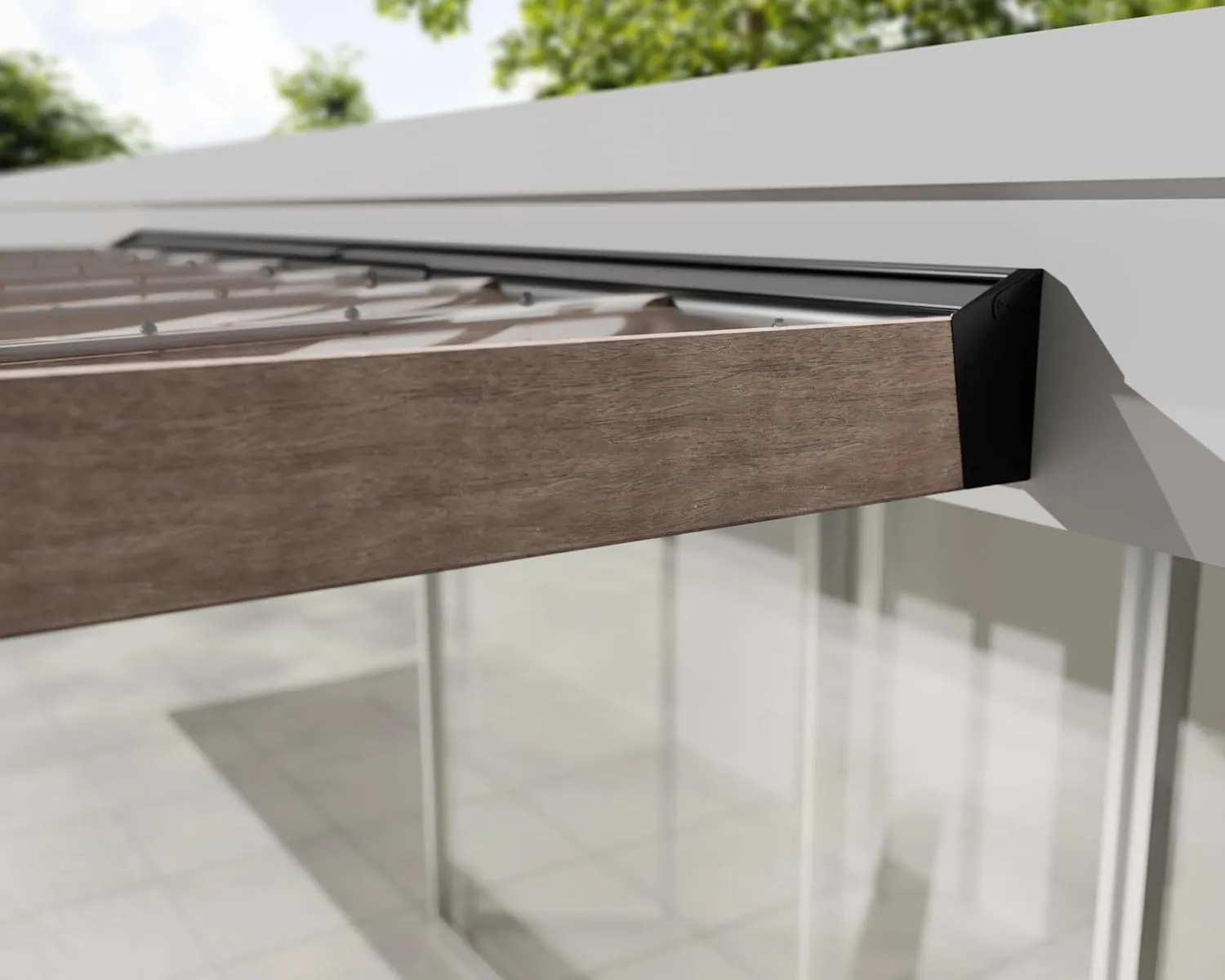 Canopia Helsinki Outdoor Patio Cover Sun Shades, 10' x 11', Brown/Light Gray, Outdoor Canopy with Heat Block Technology and Built-in Gutters, UV Protected, Protects from Rain, Snow, Sun