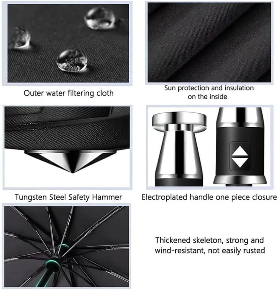 Car umbrella for Volvo XC-40 XC-60 XC-90,Compact Strong Windproof Umbrellas Portable Umbrella for Travel Fits Car
