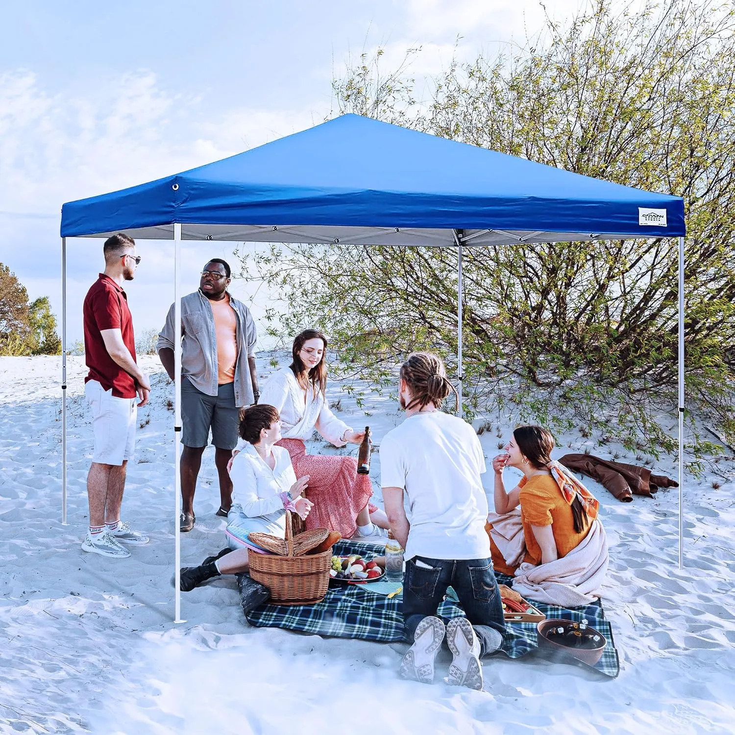 Caravan Canopy Sports 21007800020, 10'x10' Base 8'x8' top, Blue