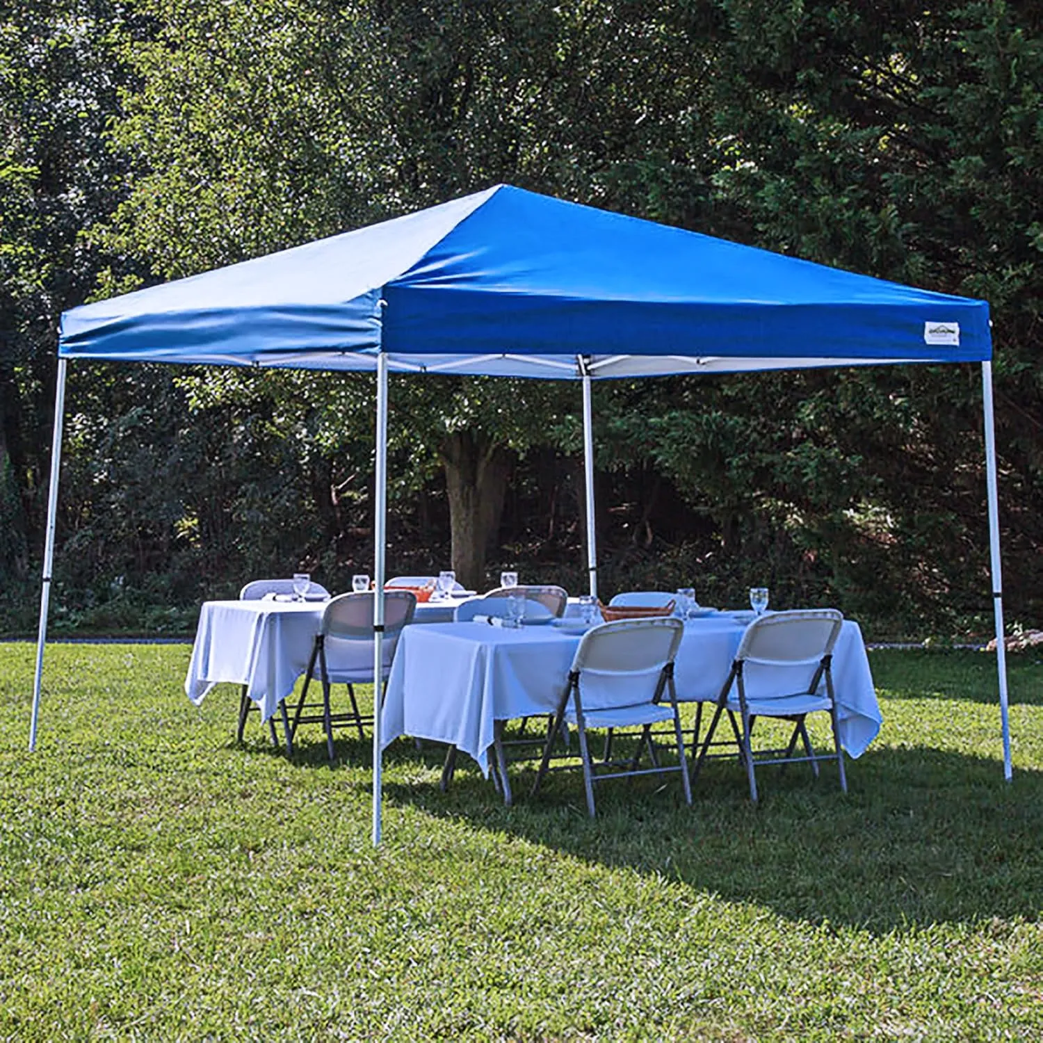 Caravan Canopy Sports 21007800020, 10'x10' Base 8'x8' top, Blue