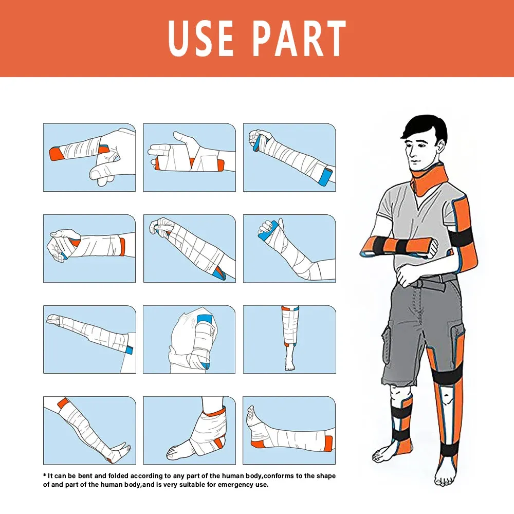 CARBOU Aluminum First Aid Splint Roll - Portable Aid
