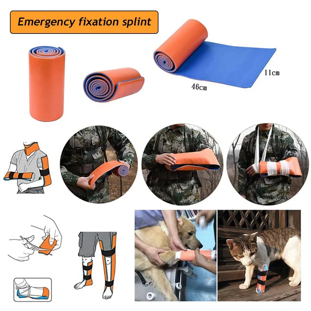CARBOU Aluminum First Aid Splint Roll - Portable Aid