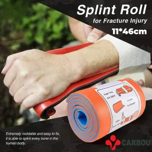 CARBOU Aluminum First Aid Splint Roll - Portable Aid