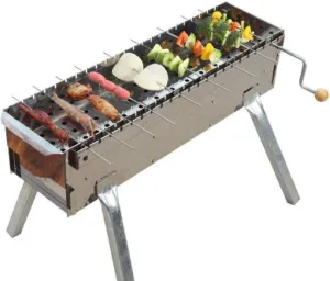Charcoal Grill Barbecue Portable BBQ Stainless Steel Folding BBQ Camping Grill Tabletop Grill for Portable Camping Cooking Small Grill
