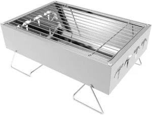 Charcoal Grills BBQ Grill Portable BBQ Stainless Steel Folding BBQ Grill Camping Grill Tabletop Grill Camping Cooking Small Grill Charcoal Grill for Cooking