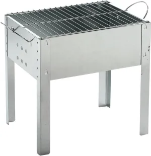 Charcoal Grills White Portable BBQ Grill Stainless Steel Non-Stick Folding Barbecue for Outdoor Camping Picnic Tool