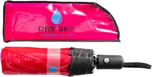 Clear, Windproof Travel Umbrella for Rain - One-Click Auto Open and Close, Durable & Compact Umbrella, Strong Fiberglass Frame, Waterproof Canopy - Backpack, Purse, Portable Umbrella for Travel