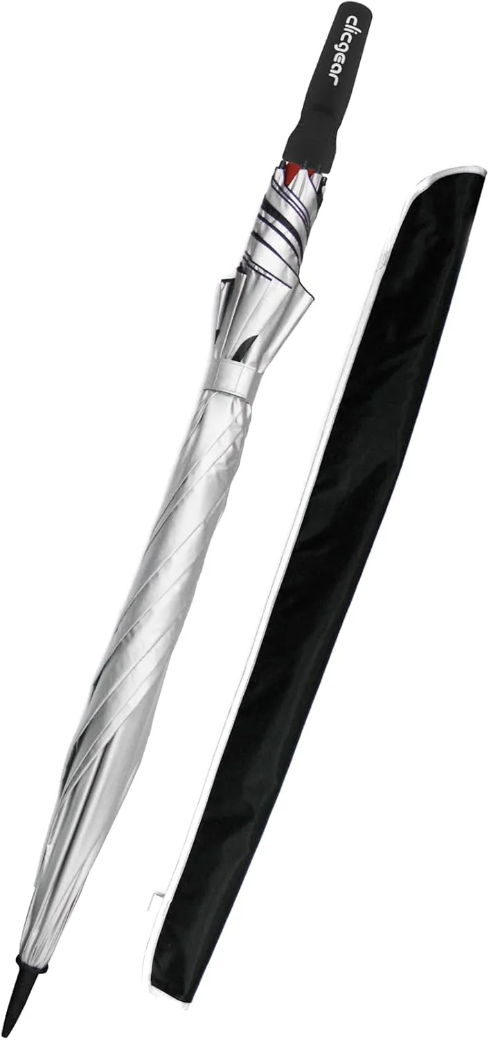 Clicgear Double-Canopy 68” Wind Resistant Umbrella for Sun and Rain