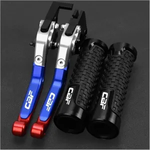 Clutch Clutch Lever Brake Lever Adjustable Folding Handle Levers Motorcycle Accessories for CBF1000 CBF 1000 CBF1000A 2006-2009 Brake Handle(Silver Blue Black)