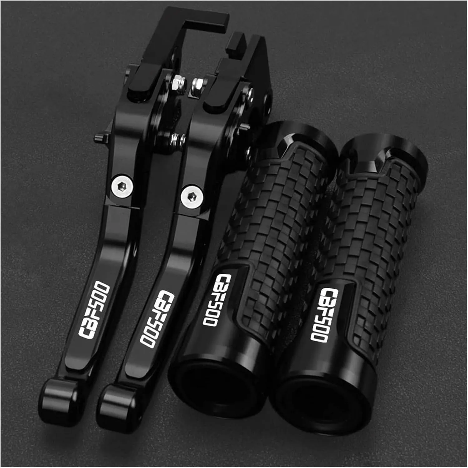 Clutch for CBF500 CB500F CBF 500 2006-2008 Clutch Lever Brake Lever Set Adjustable Folding Handle Levers Motorcycle Accessories Parts Brake Handle(Black Black)