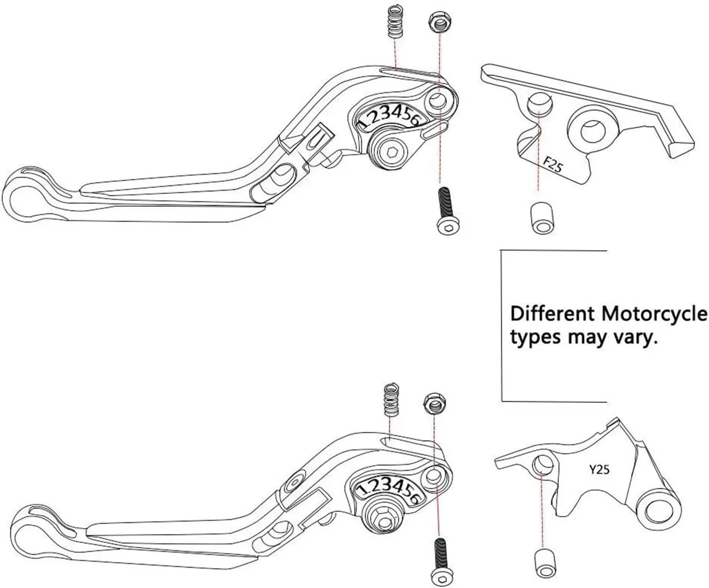 Clutch Motorcycle Brake Handle Adjustable Brake Clutch Levers Hand Grips for CBF600/SA CBF 600 2006 2007 2008 2009 2010 2011 2012 2013 Brake Handle(BlackOrange Black)