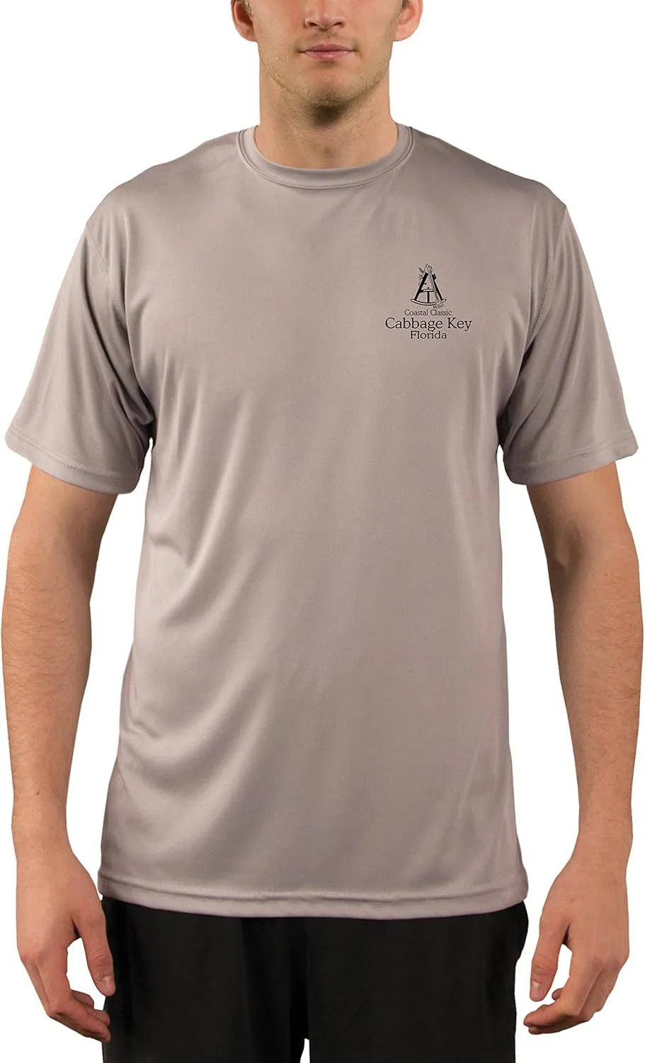 Coastal Classics Cabbage Key Nautical Chart Men's UPF 50  Sun Protection Short Sleeve T-Shirt