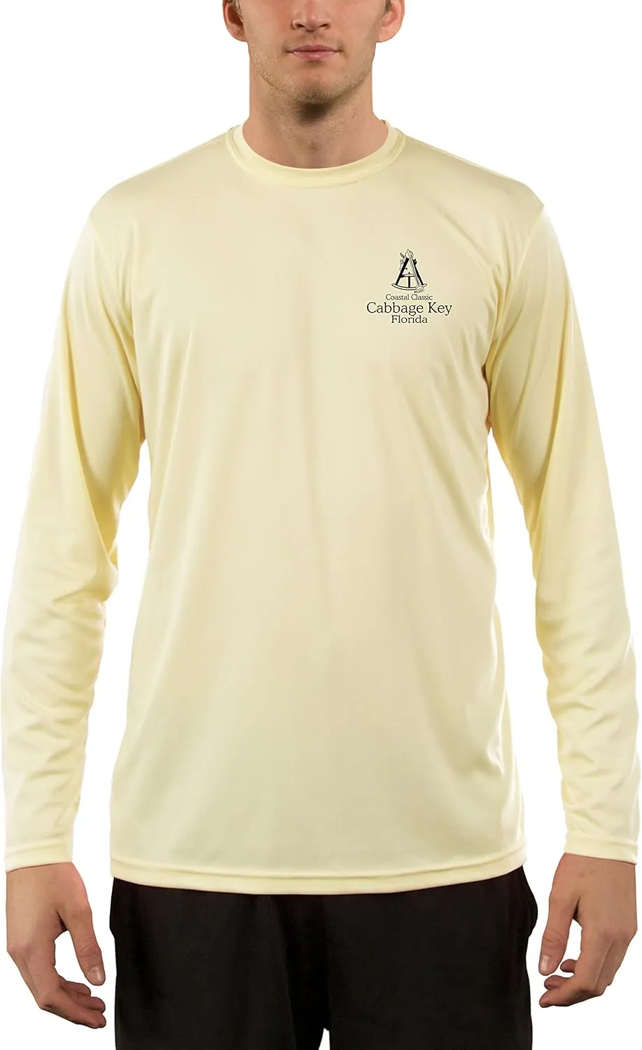 Coastal Classics Cabbage Key Nautical Chart Men's UPF 50  UV/Sun Protection Long Sleeve T-Shirt