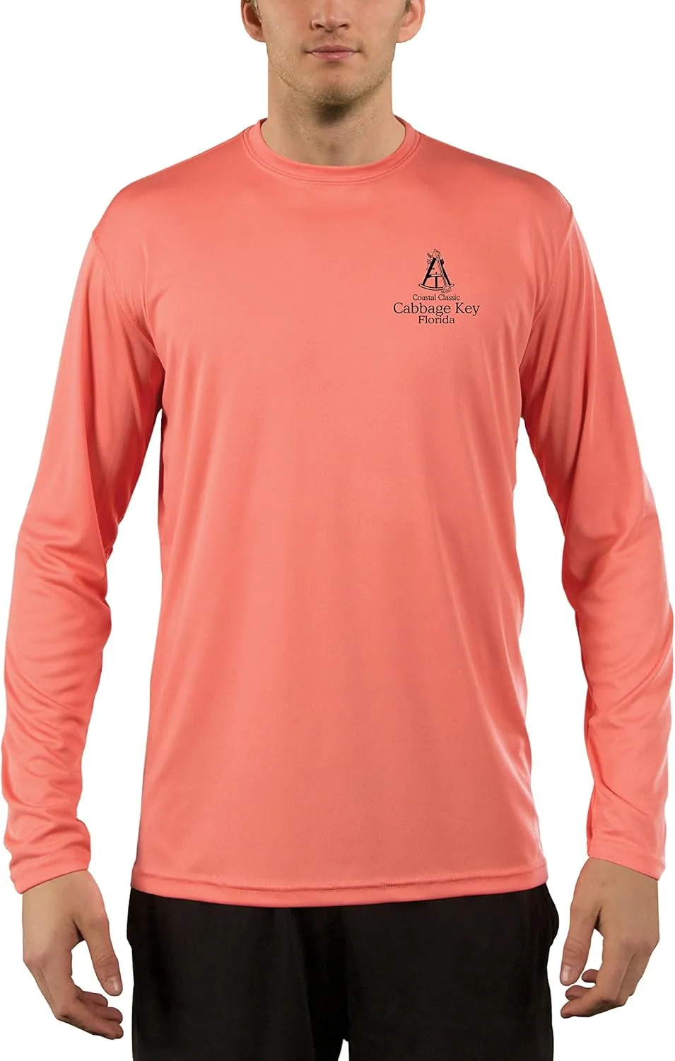 Coastal Classics Cabbage Key Nautical Chart Men's UPF 50  UV/Sun Protection Long Sleeve T-Shirt