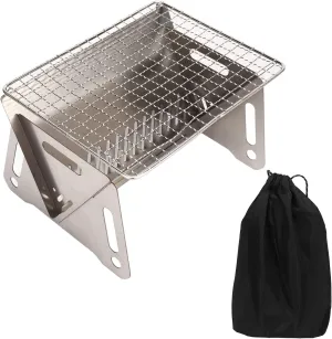 Compact Folding Charcoal BBQ Grill - Perfect for Camping, Picnics, and Beach Outings, Easy to Set Up and Store