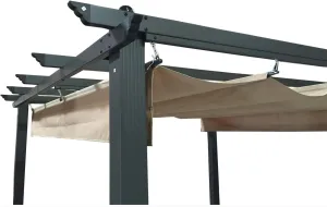 Coolaroo Constantine Pergola Replacement Canopy Top Cover - RipLock 500 Beige