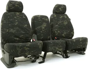 Coverking Custom Fit Seat Cover Designed for Select Toyota Models: 1 Row, Ballistic Fabric, Multicam Black