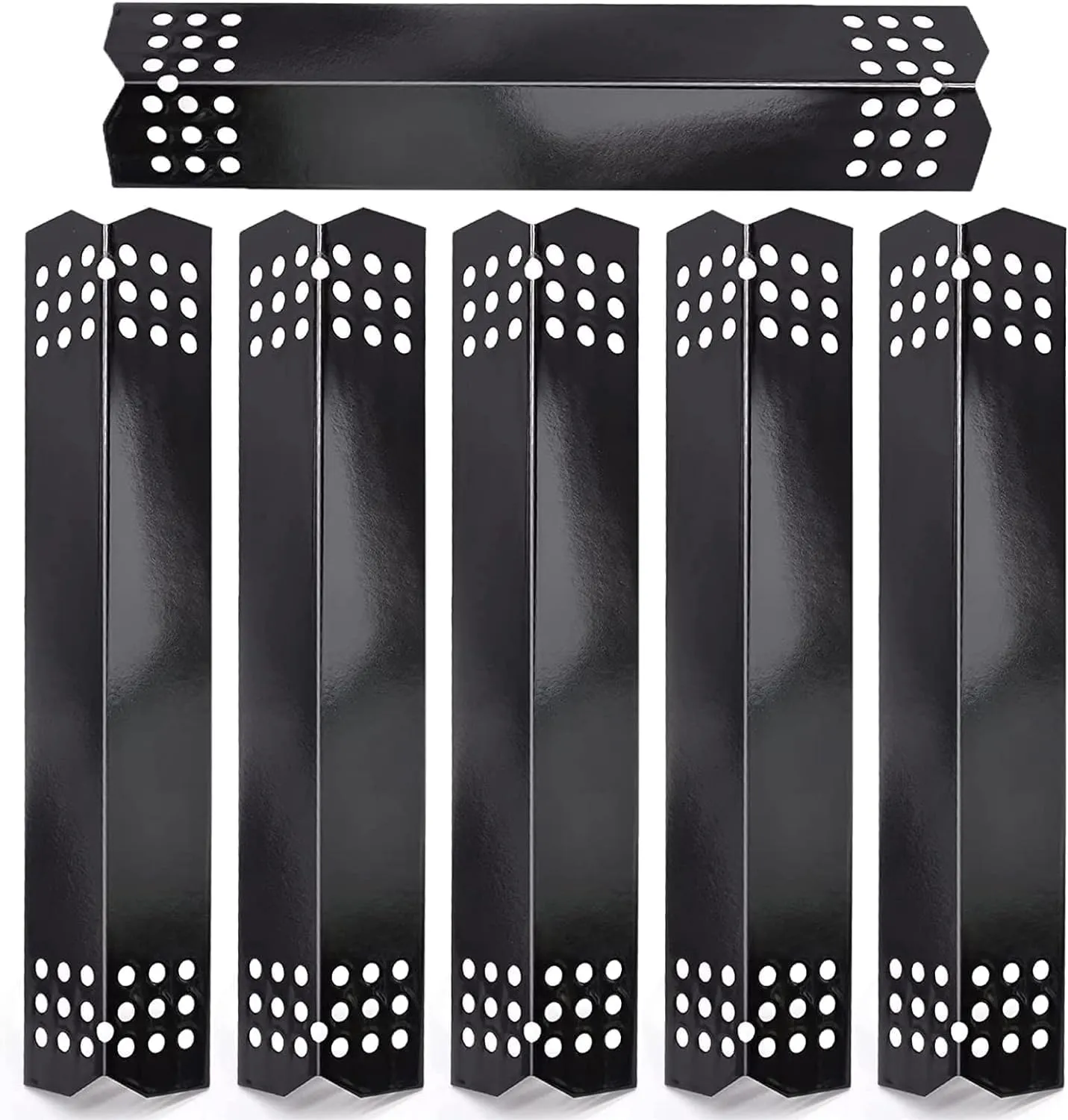 Criditpid Grill Replacement Parts for Nexgrill 6 Burner 720-0896B 720-0830H 720-0882A 720-0783E 720-0896, Grill Master 720-0697 720-0737, Grill Heat Tent Plate Buner Cover for Members Mark 720-0830F.