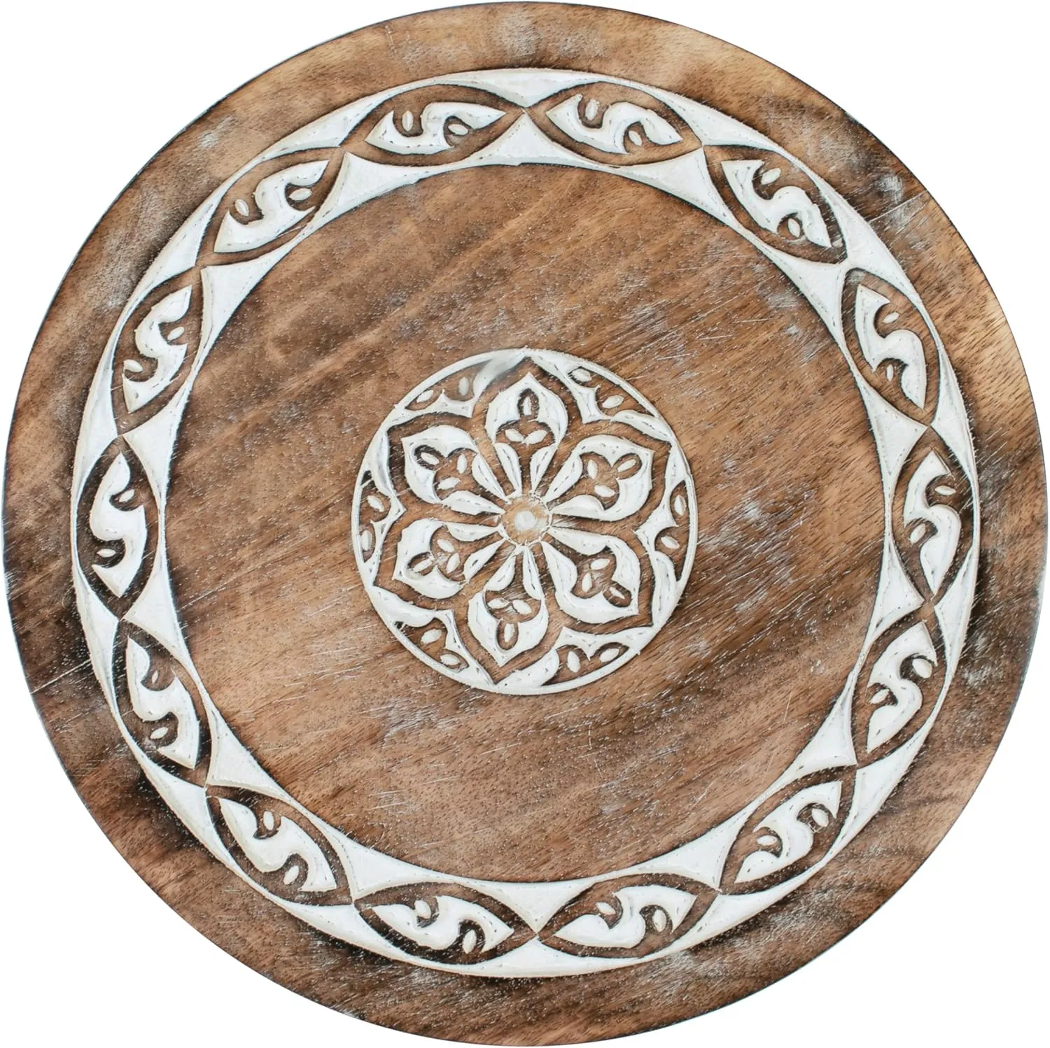 Crocon Side Table, Small End Table for Living Room Bedroom Office Patio Small Spaces Decorative Bedside Table Nightstand Coffee Table Home Décor Wood Stool for Plant Flower pots, 12 x 12.5 Inch