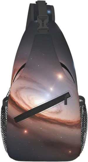 Cross Chest Bag Diagonally - Quality, Durable, and Spacious Shoulder Bag for Men and Women Constellation Star Clusters Galaxies Pattern