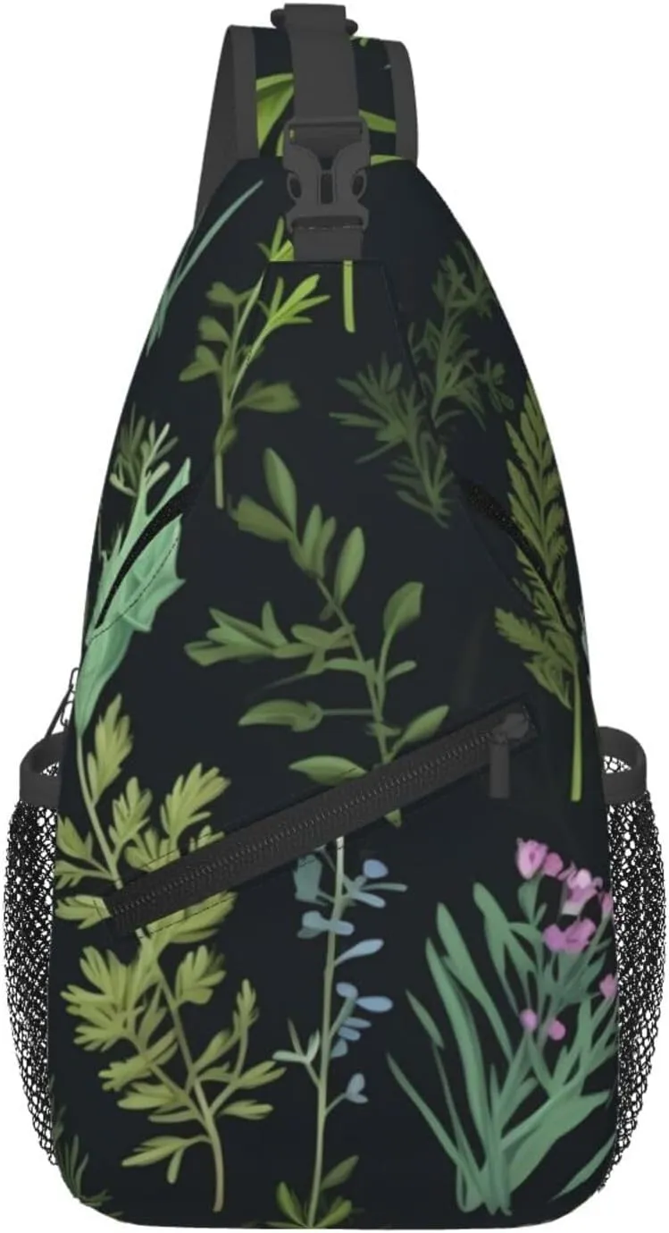 Cross Chest Bag Diagonally - Quality, Durable, and Spacious Shoulder Bag for Men and Women flowering herbs and herbaceous plants Printing