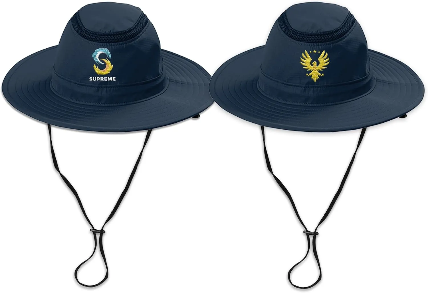 Custom Embroidered Brim Hat Add Your Design Logo Adjustable UPF 30  Travel Fishing Sun Hats