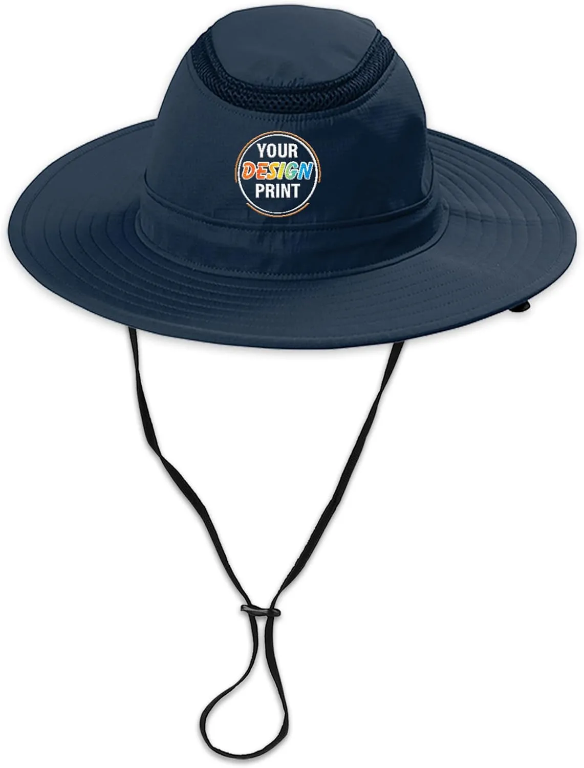 Custom Embroidered Brim Hat Add Your Design Logo Adjustable UPF 30  Travel Fishing Sun Hats