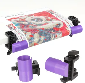 DAFENCHI Diamond Painting Canvas Roll Holder, Adjustable Diamond Painting Canvas Holder Table Clamp, Easily Roll Up & Store Canvas Diamond Art Painting Roller Tool