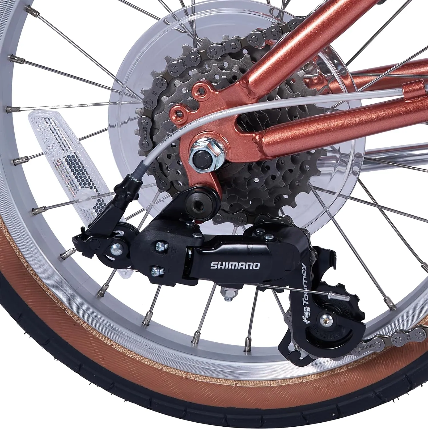 Dahon Boardwalk D7 Folding Bike for Adults, 16" Vintage Bicycles with 7-Speed & V Brake, Lightweight Aluminum Frame, Foldable Commuter Bike for Urban