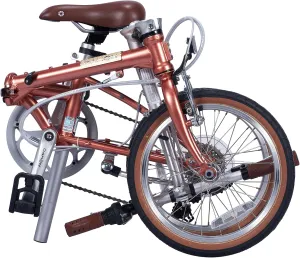 Dahon Boardwalk D7 Folding Bike for Adults, 16" Vintage Bicycles with 7-Speed & V Brake, Lightweight Aluminum Frame, Foldable Commuter Bike for Urban