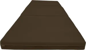 D&D Futon Furniture Brown Trifold Foam Beds 3 x 27 X 75 Inch, Floor Tri-Fold Bed, High Density Foam 1.8 Pounds