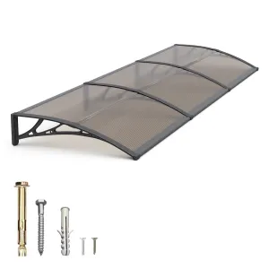 Dawninghome Polycarbonate Window Door Awning Canopy 32x120 inches 80x300cm