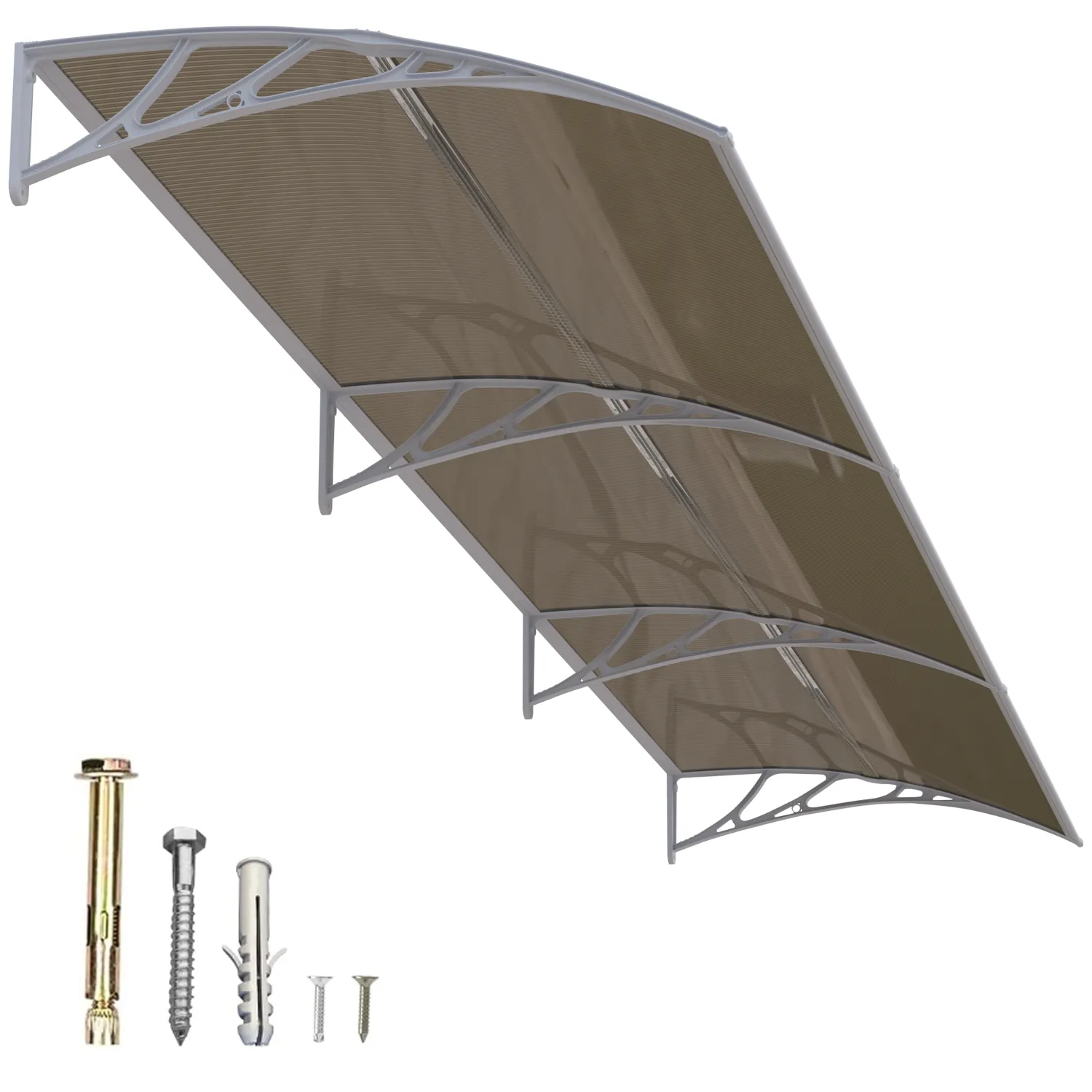 Dawninghome Polycarbonate Window Door Awning Canopy 32x120 inches 80x300cm